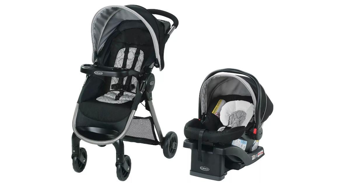 Graco FastAction Fold SE Travel System with SnugRide Infant Car Seat