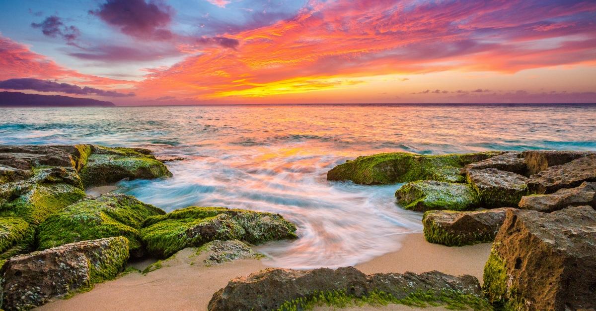 Sunset on a Hawaii coast