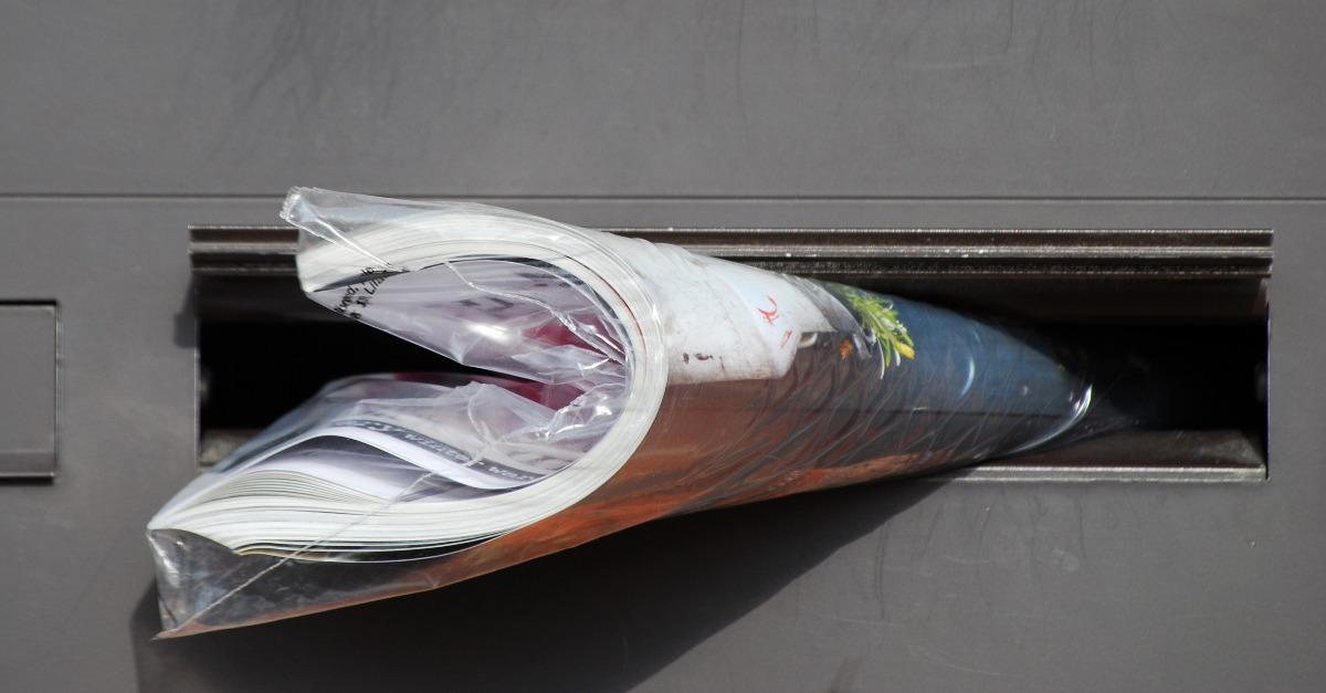 magazine in a mailbox