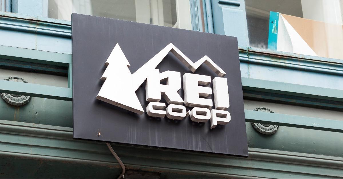 sign on a REI location in Soho