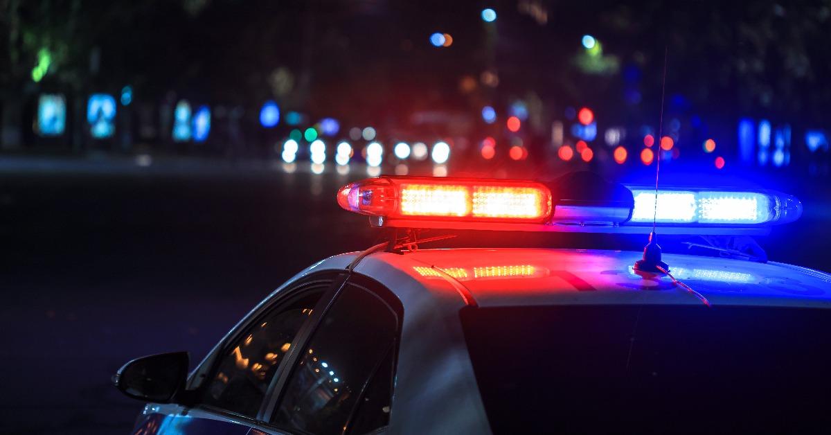 police car at night