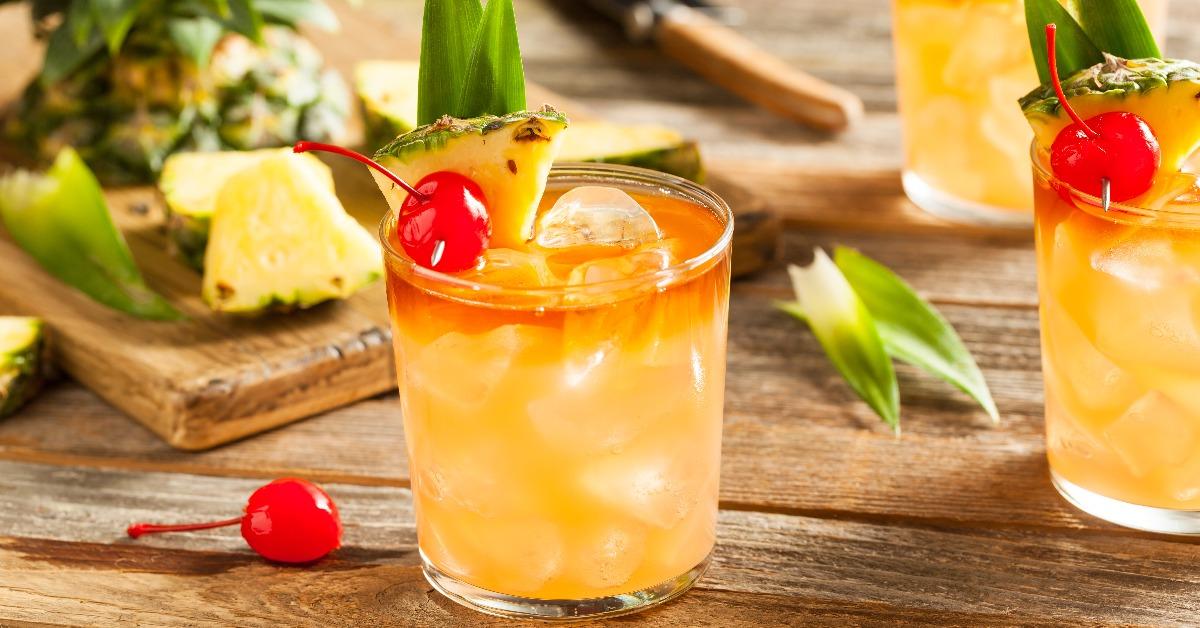 homemade mai tai cocktail