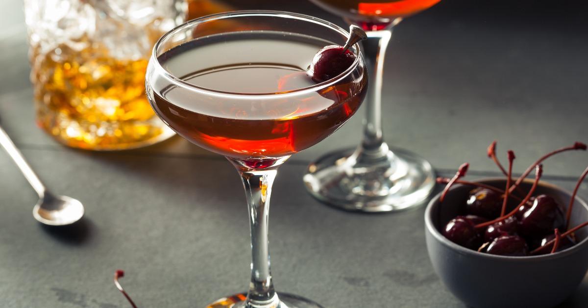 homemade Rye Bourbon Manhattan