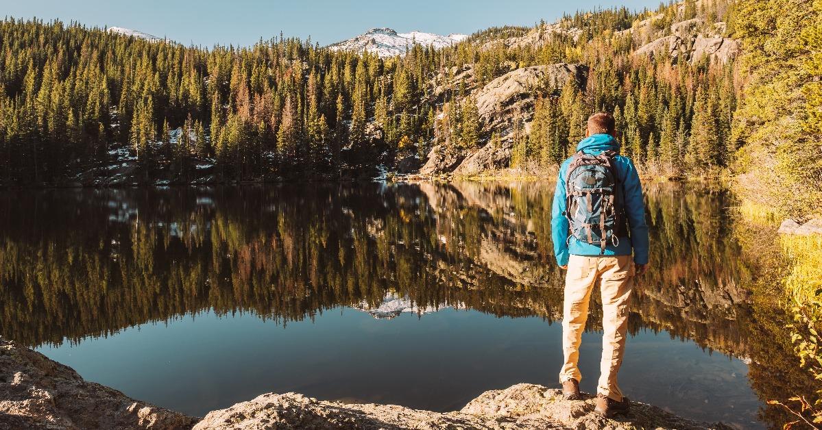 tourist near Bear Lake in Colorado