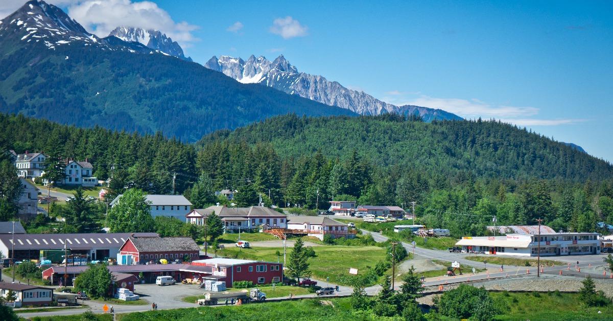beautiful view of Haines city near Glacier Bay Alaska USA