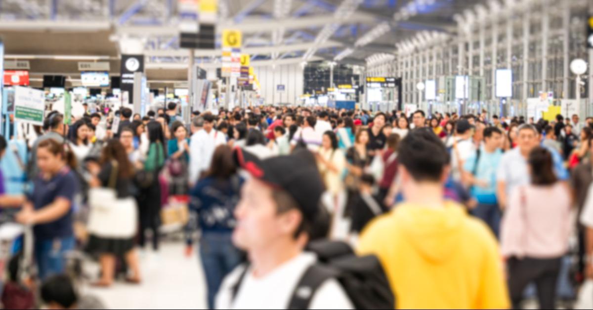  scene of airport with passengers activity