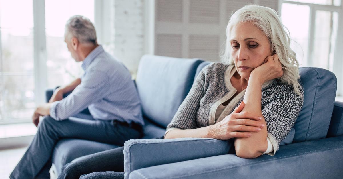 Senior couple at home