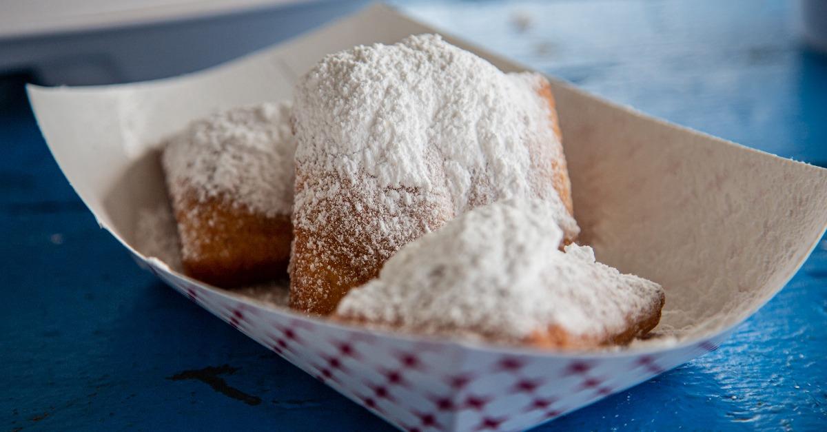 French beignets with powdered sugar on top