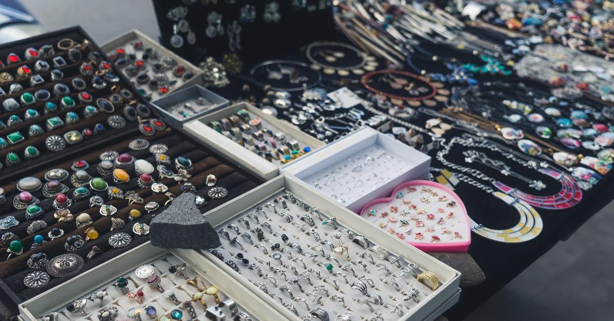 jewelry at the flea market in tbilisi georgia