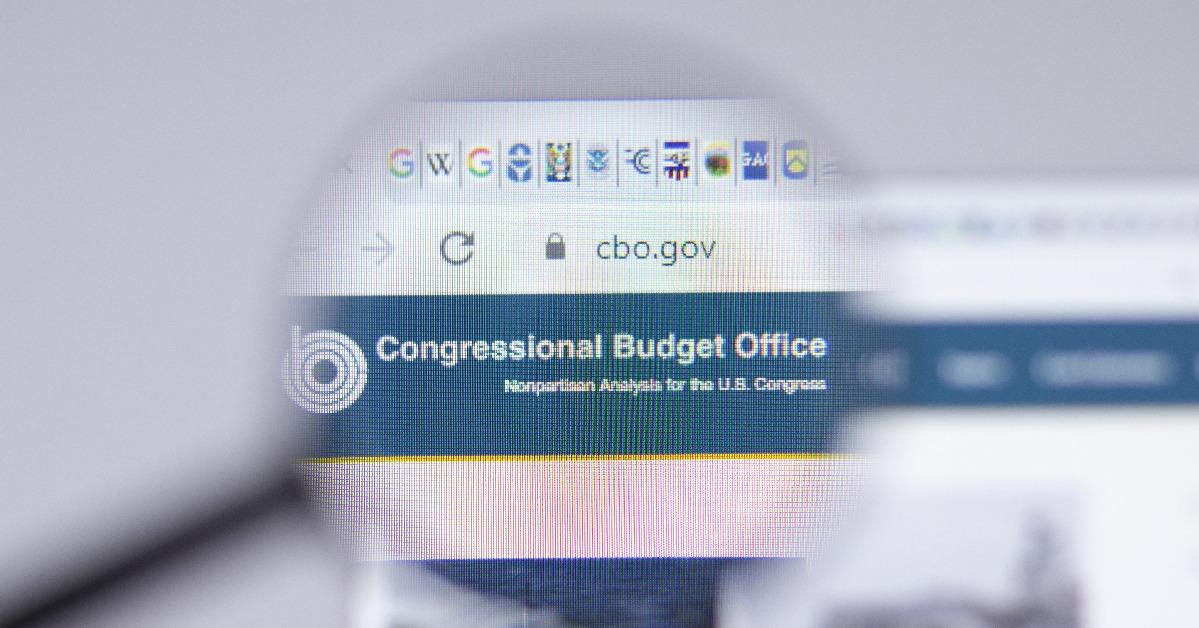 Congressional Budget Office logo close-up on website page