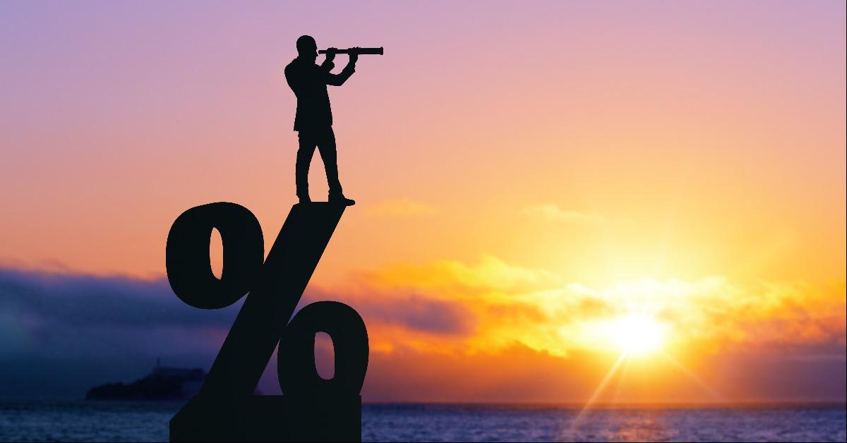 Interest rate investment and loan concept