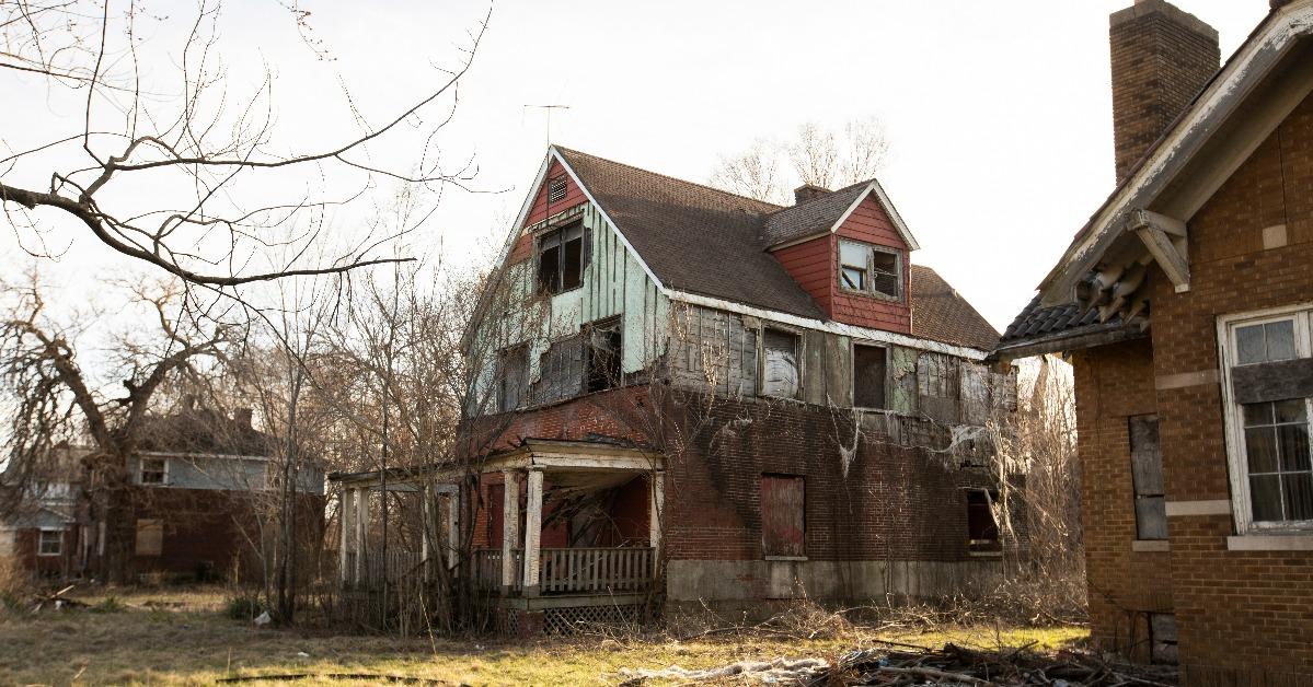 Afternoon light shines on a historic neighborhood in downtown Gary Indiana