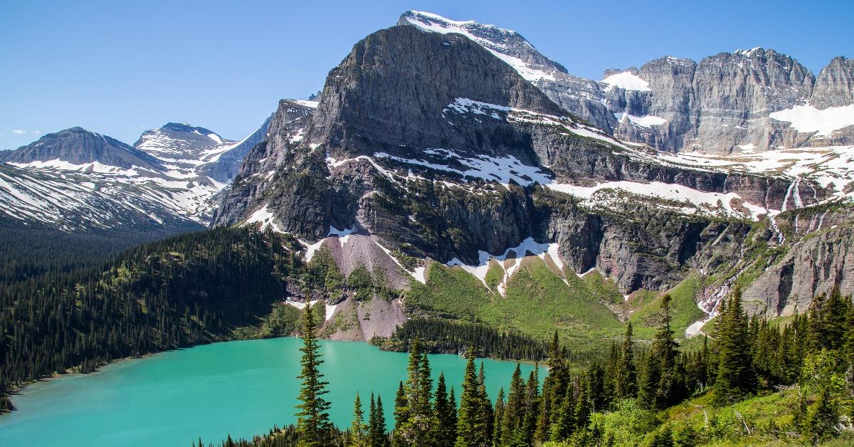 Glacier national park montana mountains and lakes