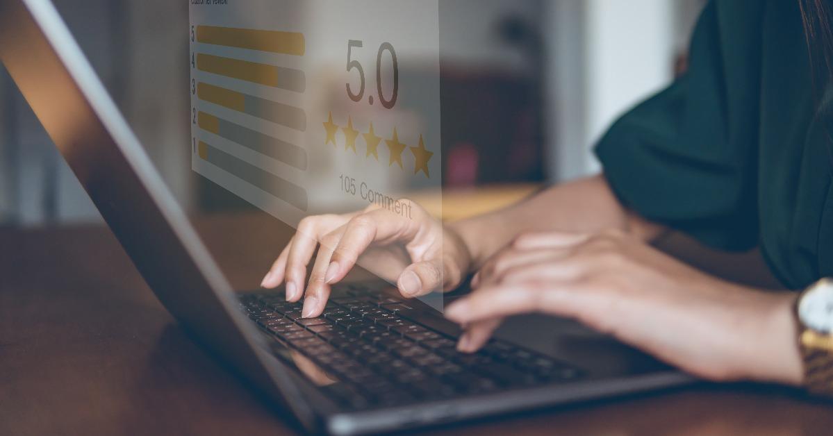 customer review good rating concept