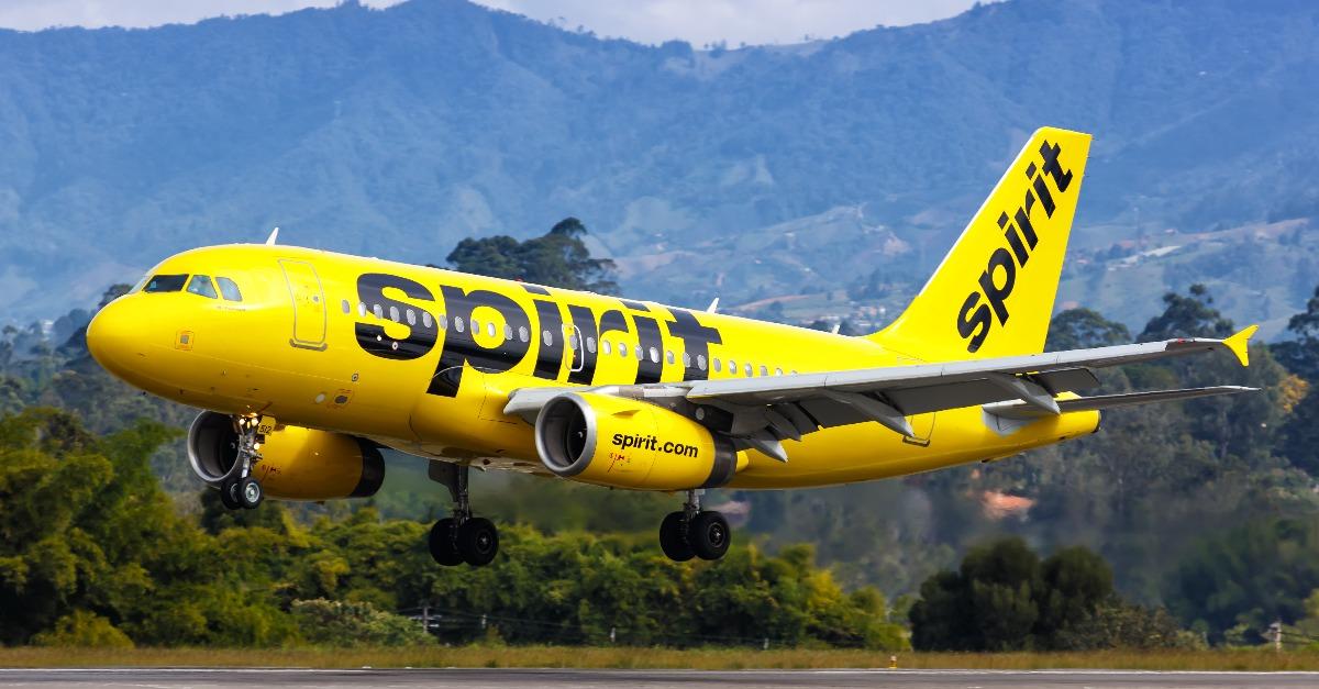 Spirit Airbus A319 airplane Medellin airport