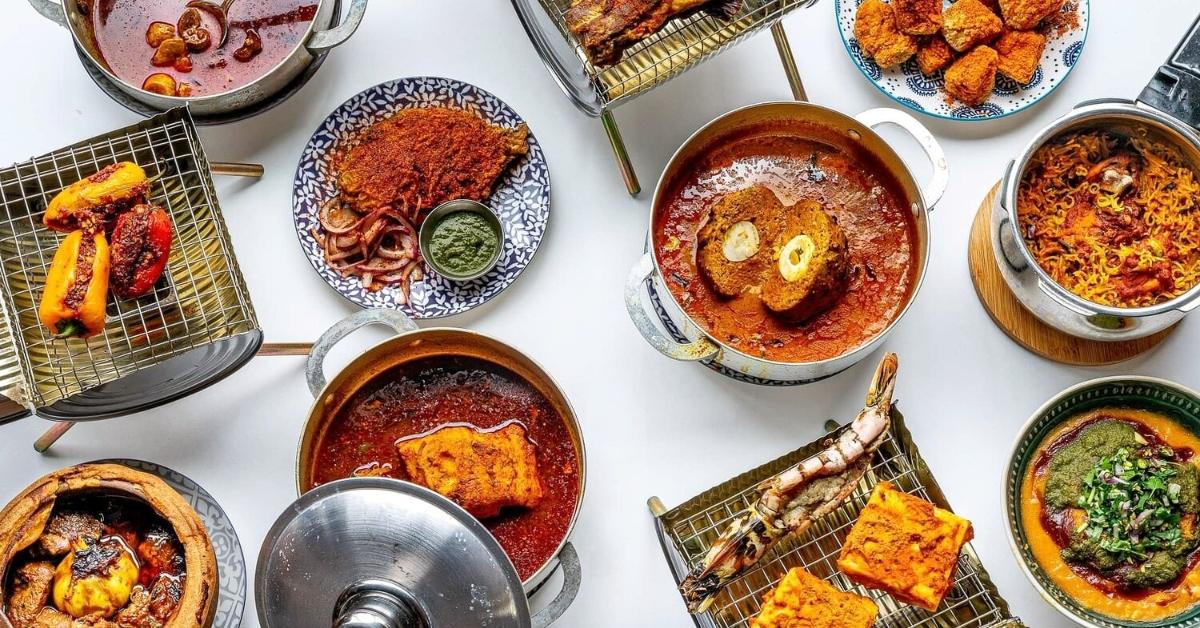 Indian food spread