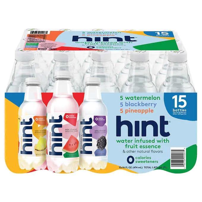 Hint flavored water