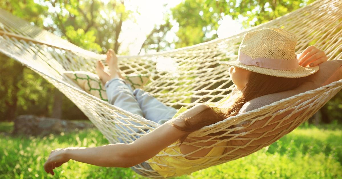 Woman in a hammock