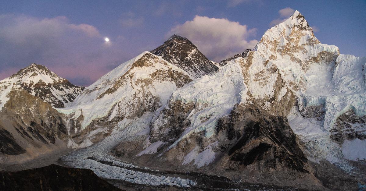 twilight over the famous Mt Everest