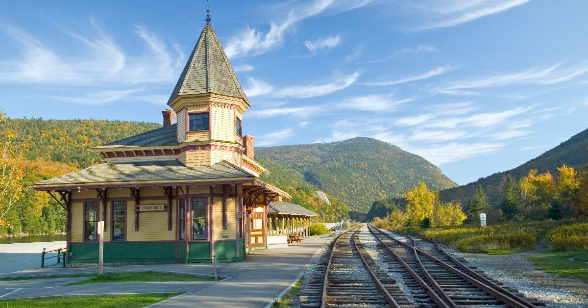 Crawford Depot along the scenic train ride to Mount Washington 