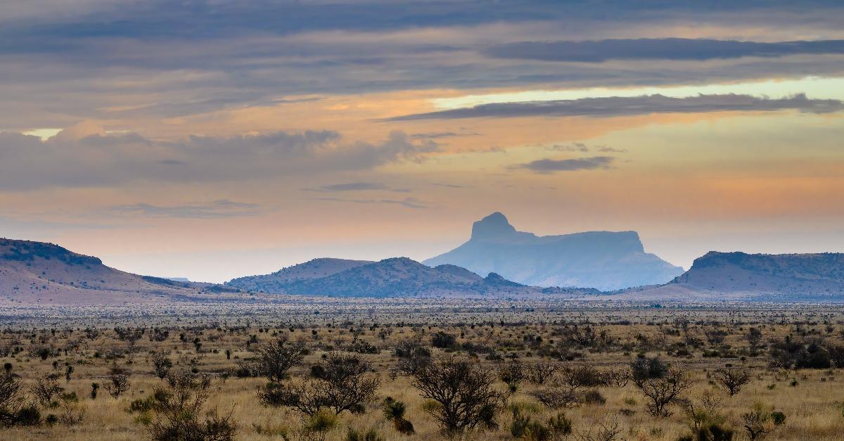 Cathedral Mountain in the Texas desert 