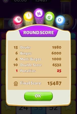 Bingo Cash how does scoring work 1