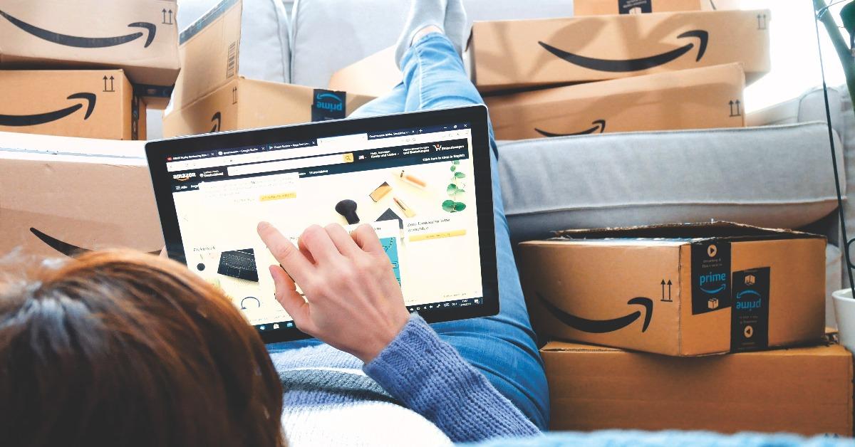 stack of Amazon Prime packages