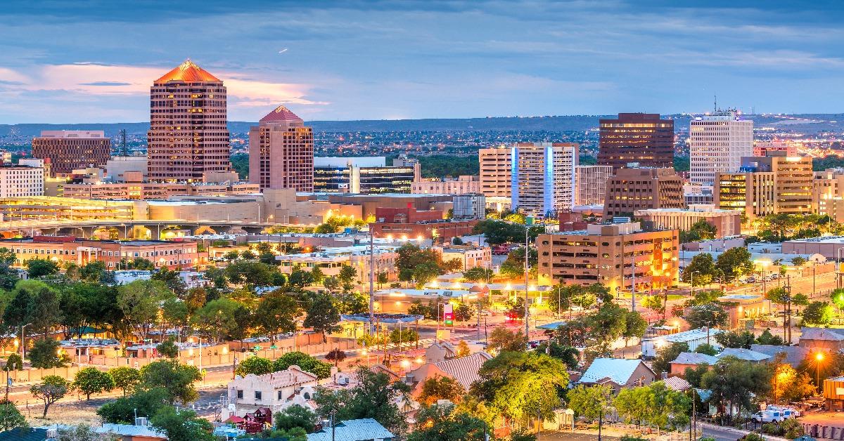 Albuquerque New Mexico USA downtown cityscape