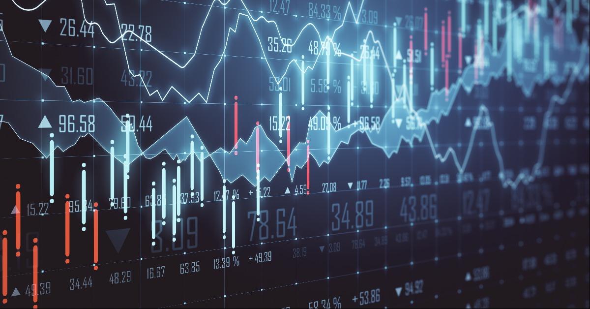 Glowing forex chart 