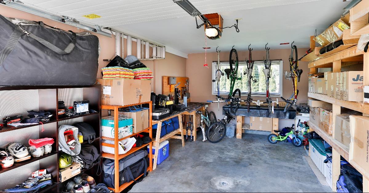 organized indoor house garage storage filled with personal stuff and junk 