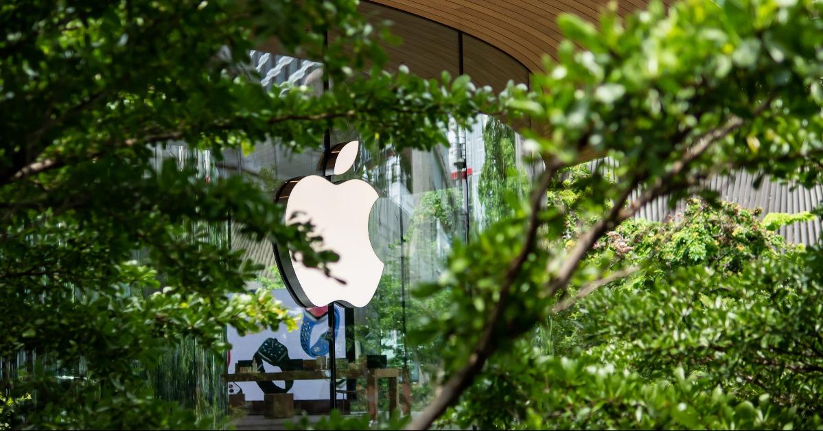 Apple logo on Apple Store in Bangkok