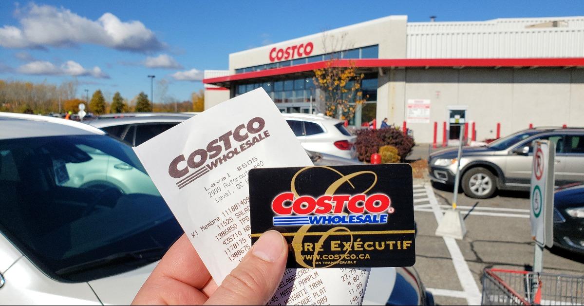 costco receipt and executive membership card