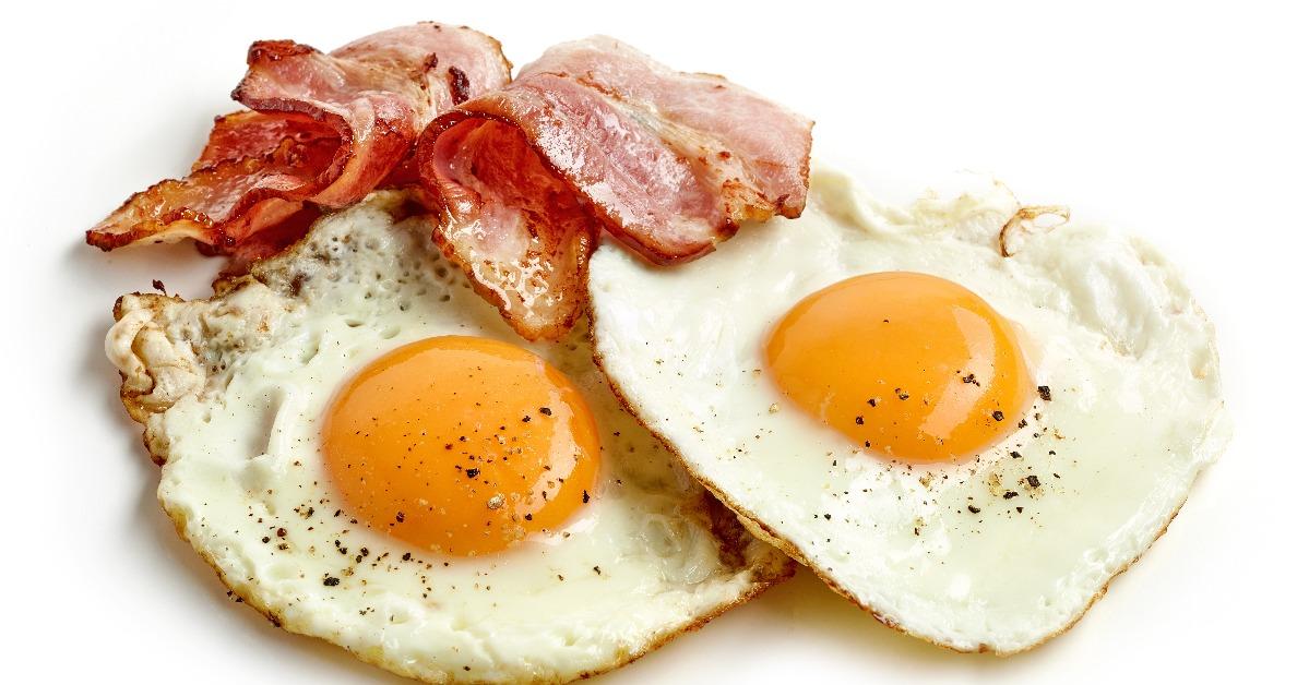 fried eggs and bacon
