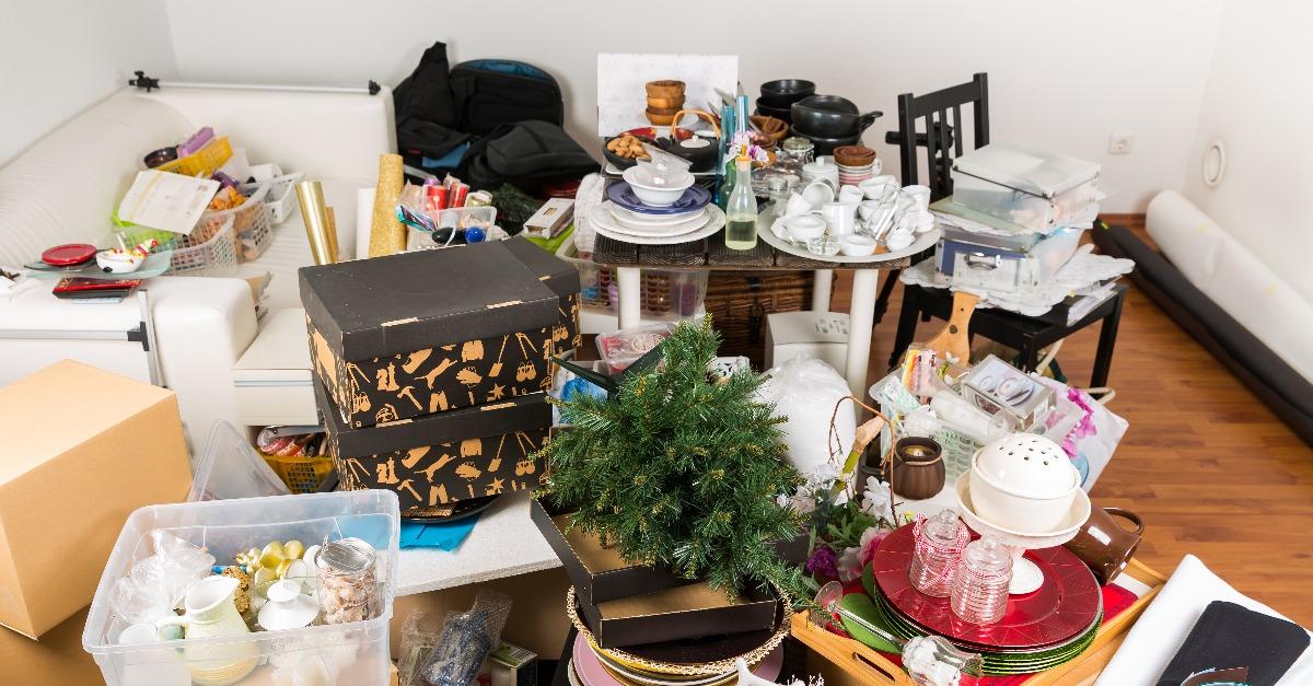 messy room full of clutter and junk