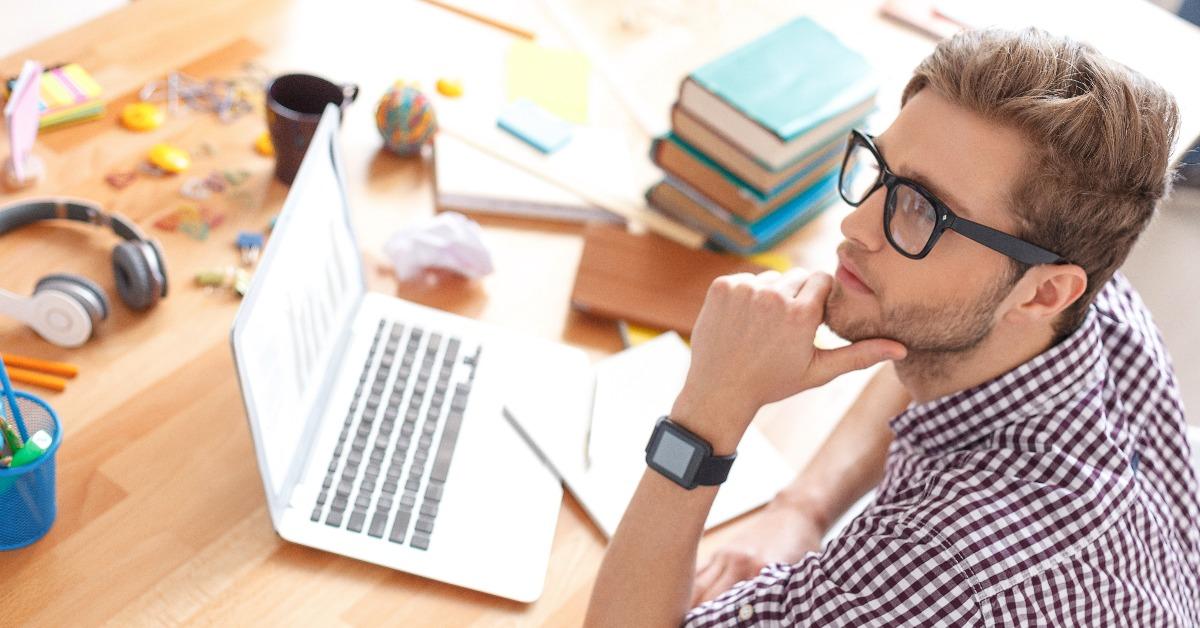 young student studying at home