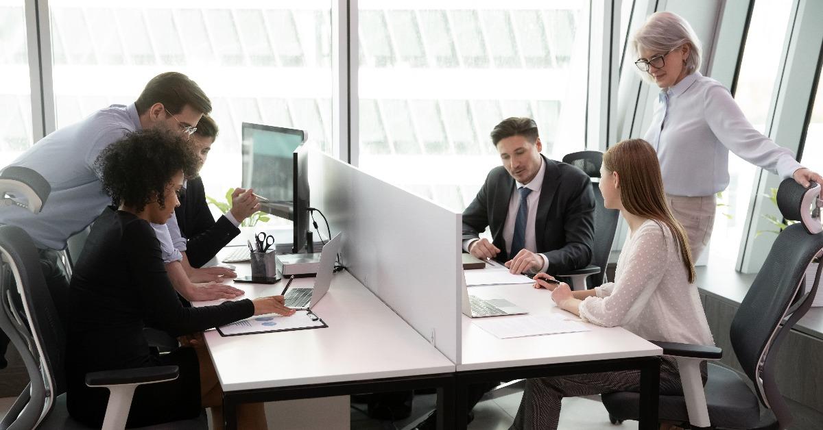 businesspeople creating business plan