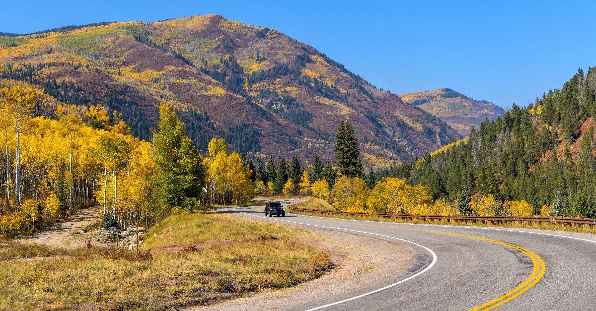 colorful autumn view of Marble Colorado USA