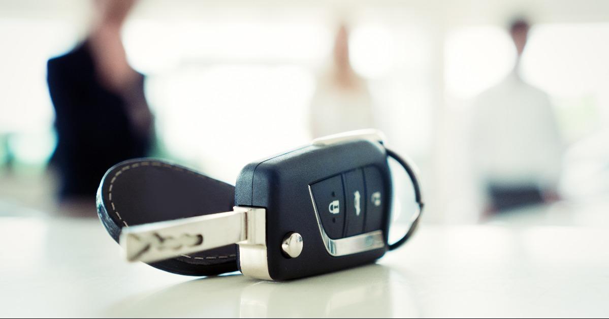 close-up shot of a car key