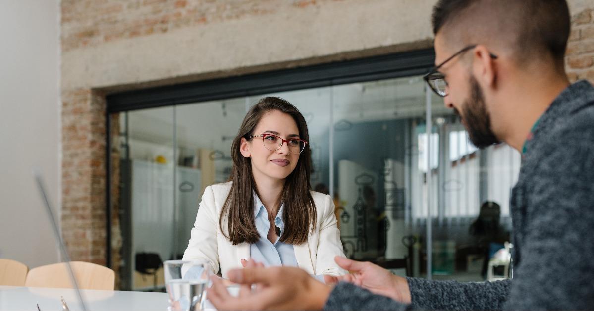 woman candidate at a job interview