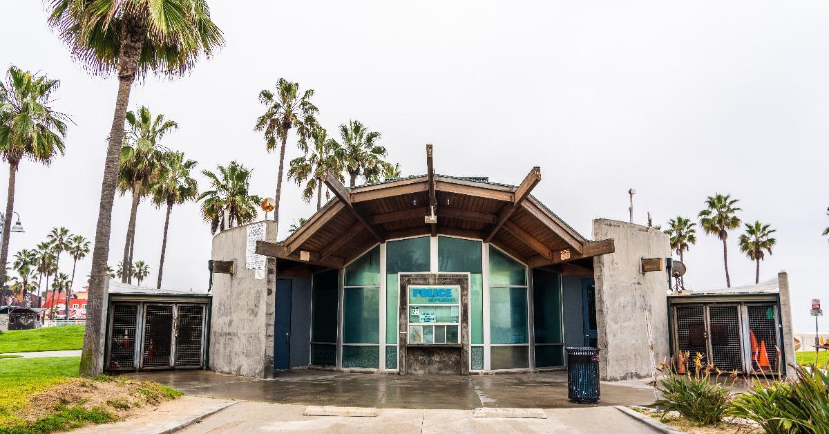 police substation at Windward Plaza near the beach from Venice Beach