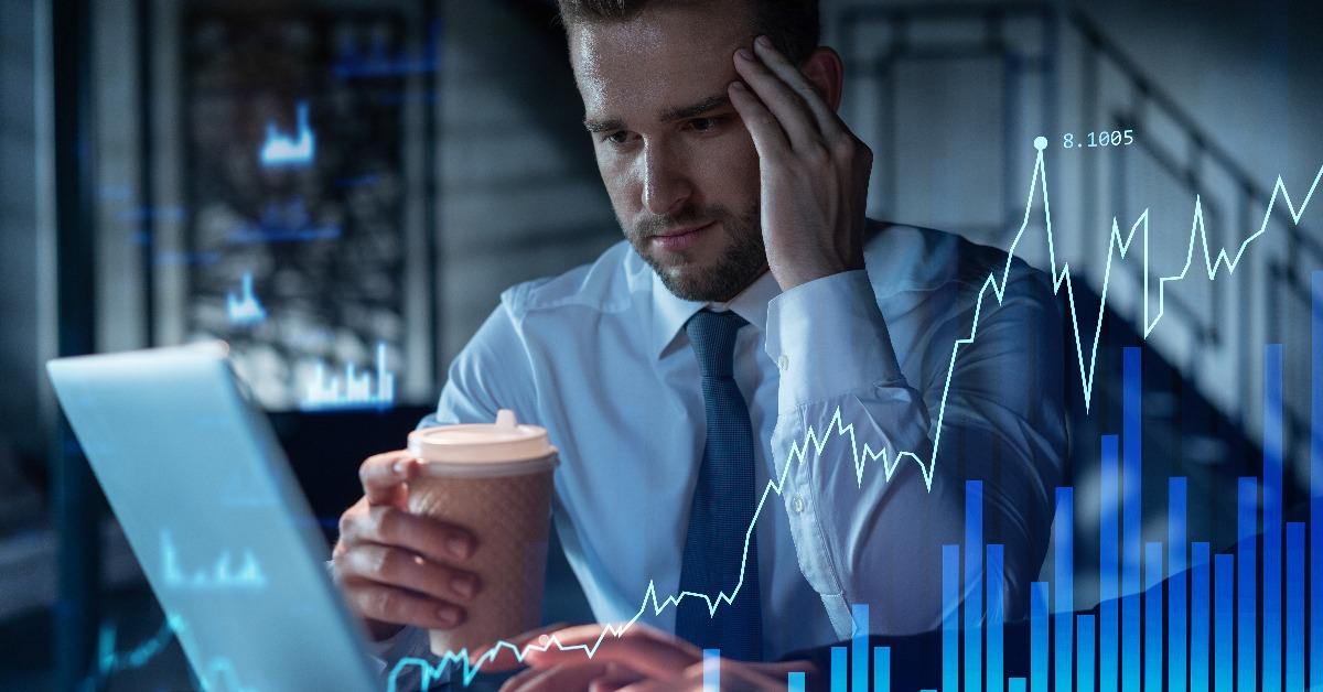 forex chart hologram over modern office