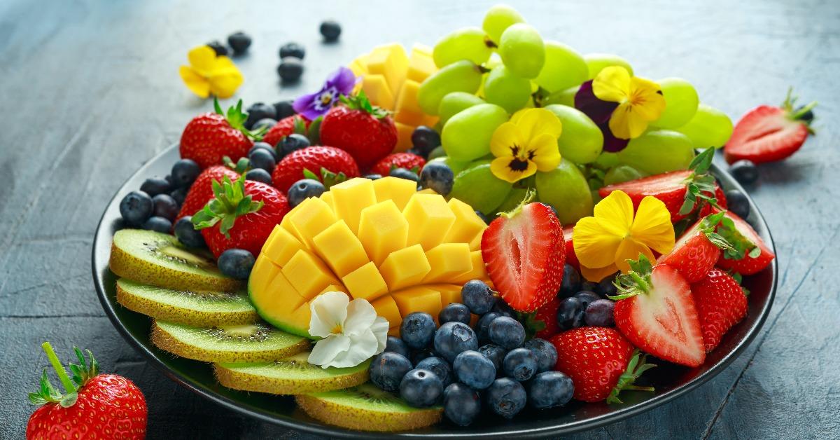 colorful mixed fruit platter