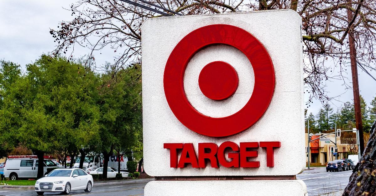 Target sign at the entrance