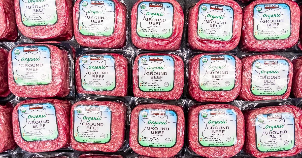 packs of Kirkland Signature USDA organic ground beef 