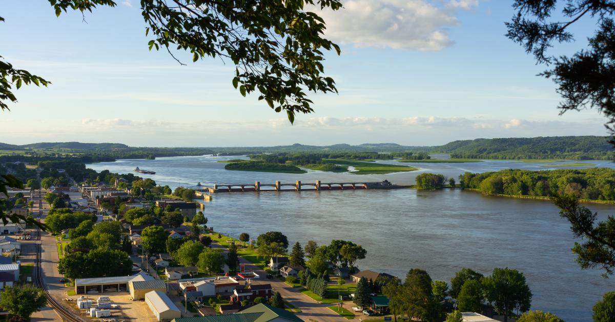 view of the Mississippi River