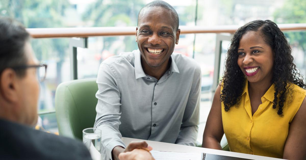 couple talking to a financial advisor