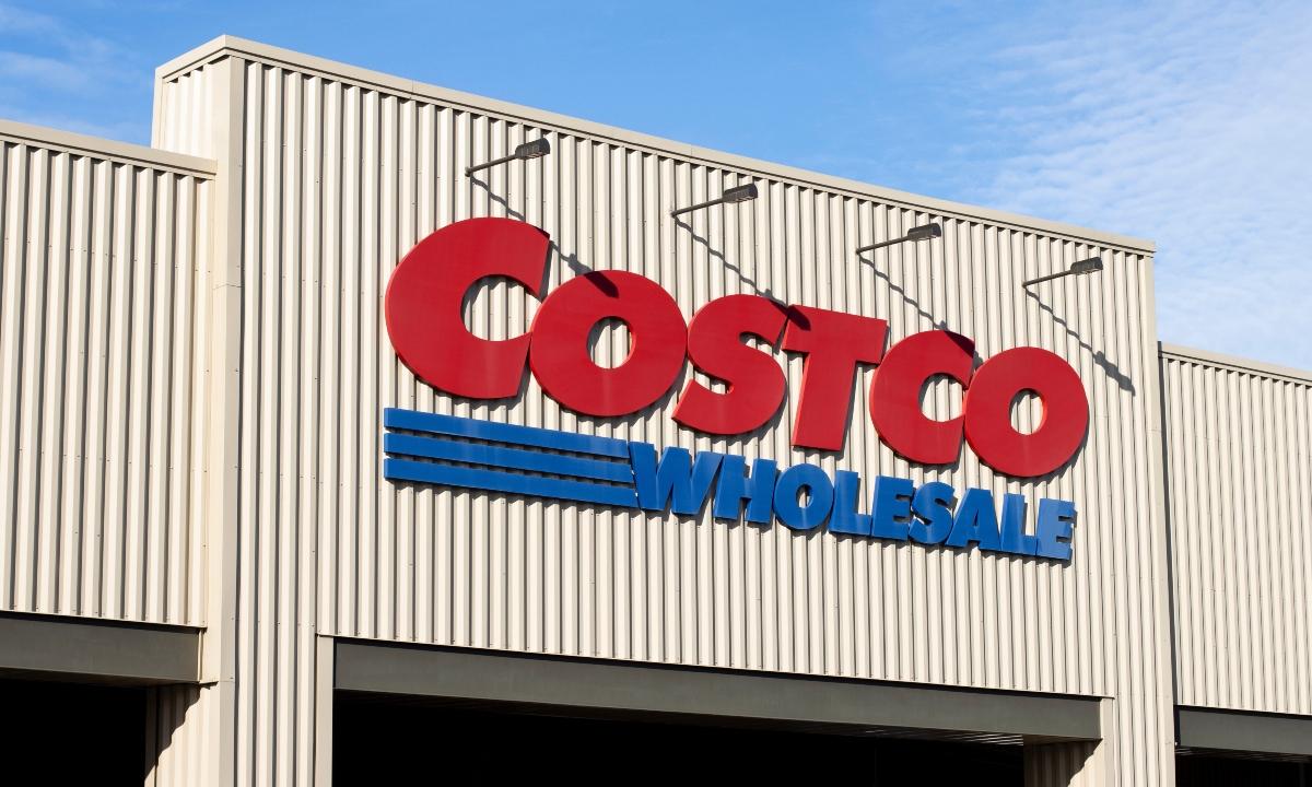 Costco sign seen at the entrance to its store in Hillsboro Oregon