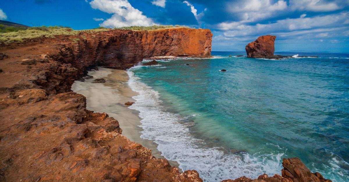 Hulopoe (Sharks) Bay Overlook Puupeha Lanai Hawaii