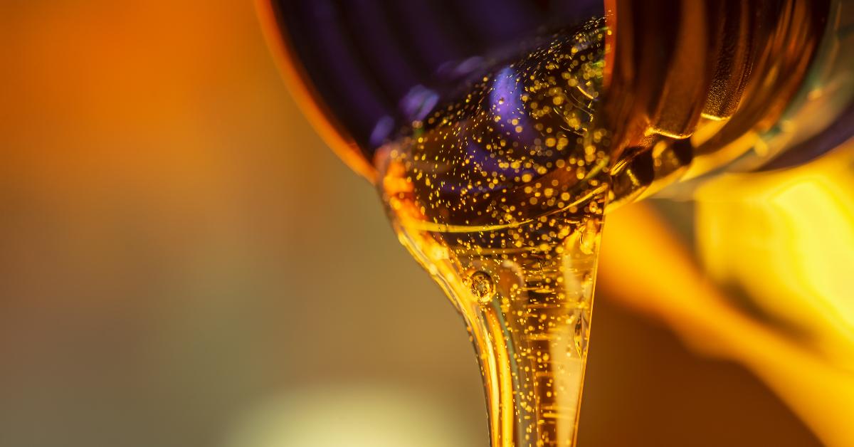 liquid stream of motorcycle motor oil