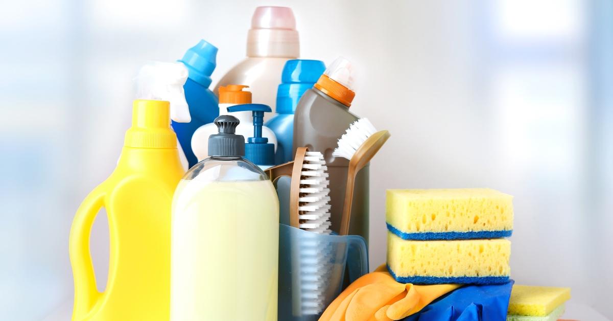 sanitary household cleaning items objects